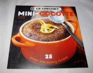 Le Creuset Set of 4 Mini Cocottes Cook Book 8 Cherry