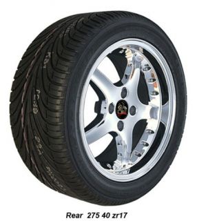 17 x9 Chrome Rims Fit Mustang® Wheels Tires 4 Lug Deep