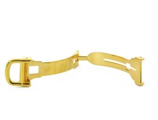 Cartier 18K Solid Gold Deployant Buckle 14mm for Leather Strap Watch