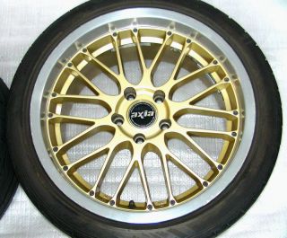 Axia 18 8 5J 9 5J 5x114 Gold Alloy Rims Wheels R32 r33 R34 RX7 Lancer
