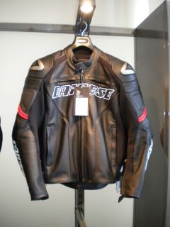 Dainese Racing Leather Jacket Red White EU 52 US 42
