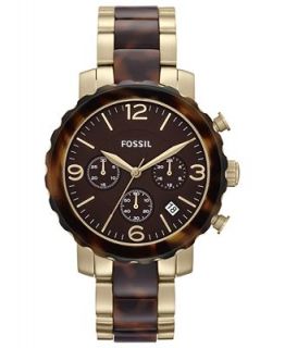 Fossil Watch, Womens Chronograph Natalie Tortoise Acetate and Gold