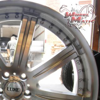 22 Luxe LX8 Wheels Rims Silver Machine