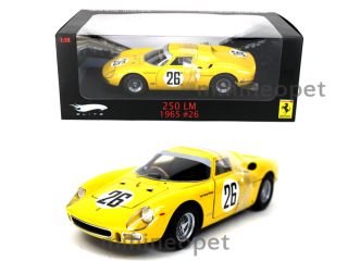 Hot Wheels Elite 1965 65 Ferrari 250 LM 26 1 18 Yellow