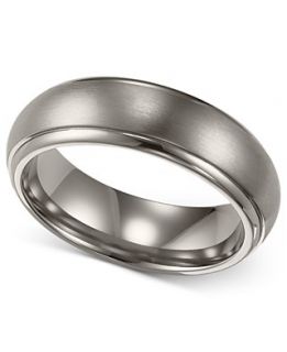 Triton Mens Titanium Ring, Comfort Fit Wedding Band (6mm)