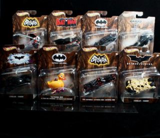 Hot Wheels Batman TV Movies Batmobile Collection Set of 8 1 50 Scale