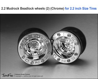 Mudrock Beadlock Chrome Wheel AX10 High Lift Truck