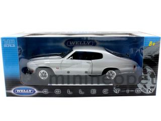 Welly 1970 70 Chevrolet Chevelle SS 454 1 18 Diecast Silver