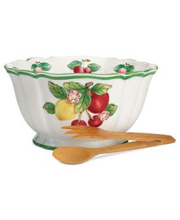 Villeroy & Boch Serveware, French Garden Figural Salad Bowl with Tongs