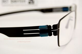Brand New IC Berlin Eyeglasses Frames Model Wasserflut Color Black for