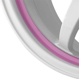 New 16X7 5 100/5 114.3 Forward White W/ Pink Stripe Wheels/Rims