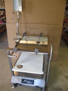 DELI BUDDY M & E MEAT CHEESE SLICER BUTCHER STAND MOUNTING STAINLESS