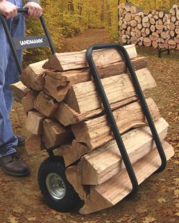 Landmann Firewood Log Wheeled Cart Caddy w Cover New