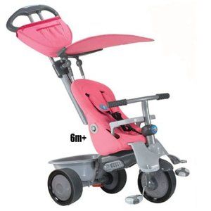 in 1 Smart Trike Recliner Pink with Raincover 6 mths 4yrs New