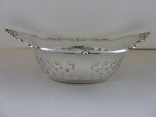 Exquisite Vintage Gorham Sterling Silver Reticulated Nut Dish