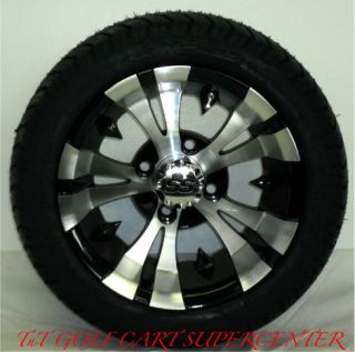 Golf Cart 10 Vampire Wheels and 205x50x10 Tires 