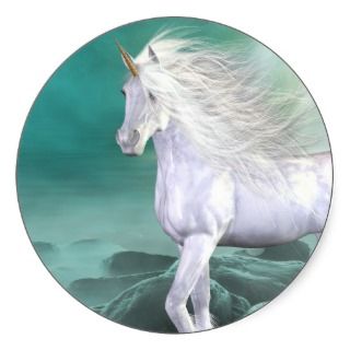 Unicorn White Beauty Sticker