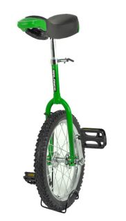 New 20 Unicycle Green Chrome Wheel Cycling Free Stand
