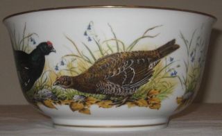 Franklin Porcelain The Game Bird Bowl Fine Porcelain