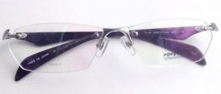 Luxury Silver Black Rimless Optic Titanium Plate Men Wide Eyeglass