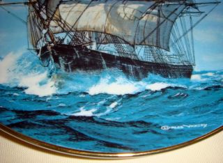 Charles Vickery Stunning Clipper Ships Twilight Full Sail Plate All