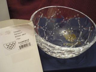 Faberge Crystal Coronation Petit Bowl NIB Mint