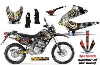 AMR Racing MX Deco Sticker Kit D Tracker Kawasaki KLX 250 08 12 Iron