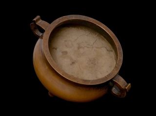 Antique China Ming Dynasty Xuande Tripod Bronze Censer Insence Burner
