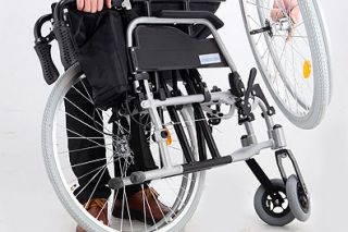 New Alloy Wheelchair 24 Wheels with Folding Arm Back Footrest Wheel