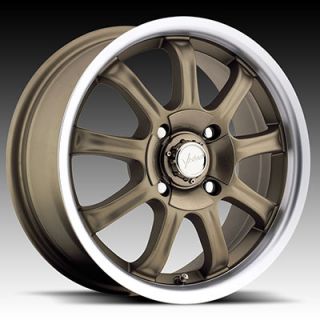 Four (4) Brand New Bronze with Machined Vision 424 16x7 Wheels