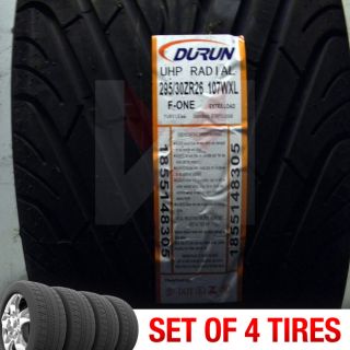 Set of 4 New 295 30R26 Durun Fone Tire Package 295 30 26 2953026