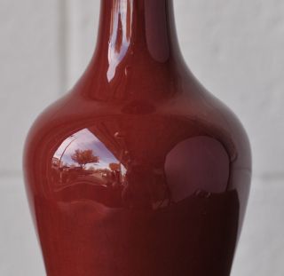 Chinese Porcelain Oxblood Sang de Boeuf Baluster Vase