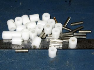 20 Salvage Nylon Micro Hobby Wheels Each with A Matching Axel Shaft