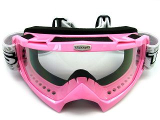 Adult Pink Goggles Motocross MX Dirt Bike ATV Off Road