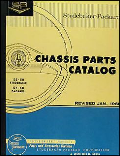 1957 1958 Packard Hawk and Clipper Chassis Parts Book