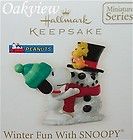 Hallmark 2008 Winter Fun With Snoopy #11 Woodstock Snowman Peanuts