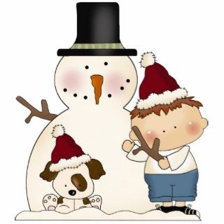 Snowman Christmas Tree Ornament Photo Cut Outs