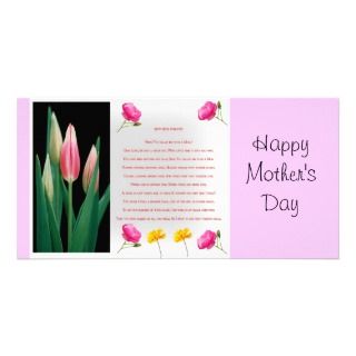 Mothers day prayer photo card template