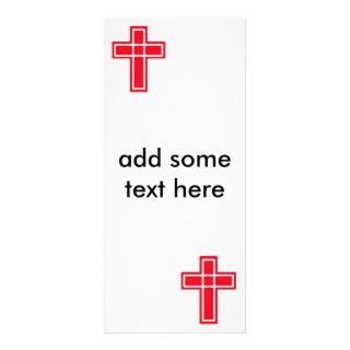 Christian red and white cross rack cards