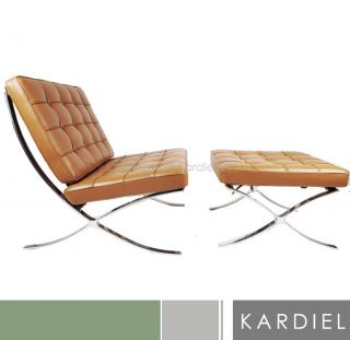 BARCELONA CHAIR & OTTOMAN vintage designer furniture