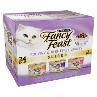 Fancy Feast 3 Flavor Sliced Gourmet Cat Food Variety Pack   Food   Cat