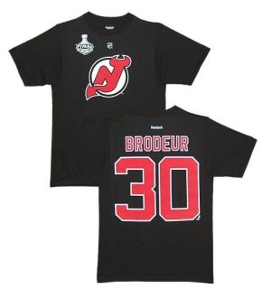 NHL T Shirt NEW JERSEY DEVILS Martin Brodeur #30 black Stanley Cup in