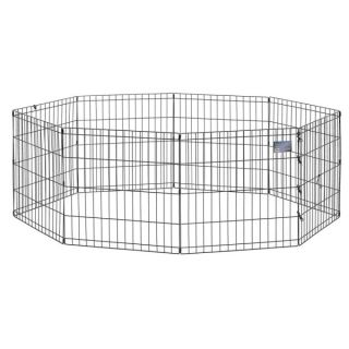 Midwest Black Exercise Pen Without Door   24"   Gates & Exercise Pens   Dog