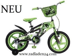 16 ZOLL Kinderfahrrad Jungenrad Fahrrad Kidracer Grün inkl