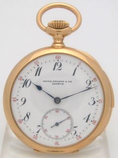 18 Karat Rotgoldene Taschenuhr mit Minutenrepetition von dem