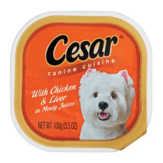 cesar canine cuisine Chicken and Liver in Meaty Juices Dog Food   Sale   Dog