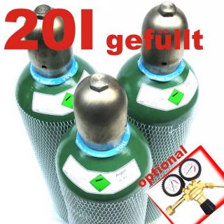 20 L Gasflasche Schutzgas Argon MIG Schweißgas NEU Gas