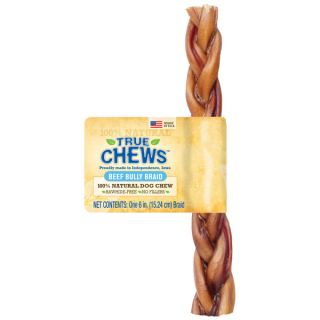 True Chews Beef Bully Braid Dog Chew   Prime Cuts   Rawhide & Chews