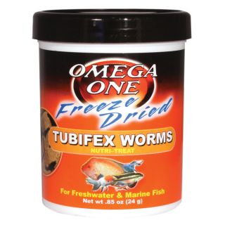 Omega One Freeze Dried Tubifex Worms Nutri Treat   Saltwater   Fish