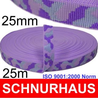 25mm Gurtband 25m Gurt Band Muster Tarnung camouflage